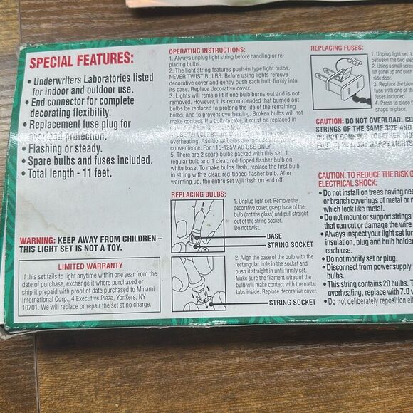 Vintage M&M Candy Character Happy Lights 20 String Set 2 Christmas Lights WORKS - Picture 4 of 9